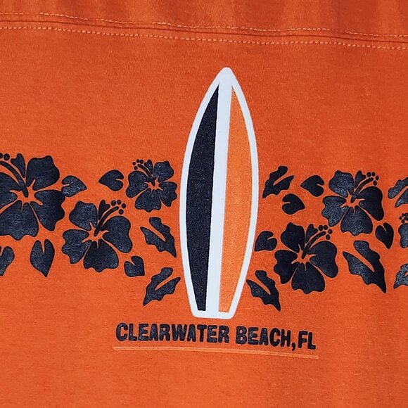 Orange Men's XXL Clearwater Beach FL Sleeveless Shirt - Picture 5 of 5